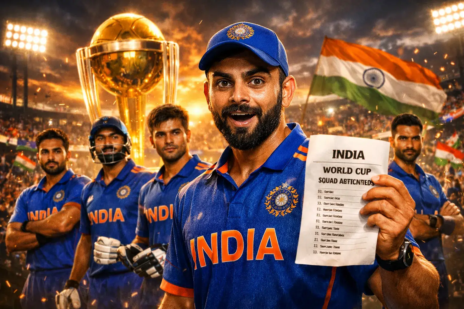 India's World Cup Squad Announced